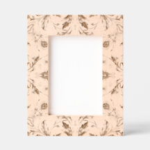 Cadre gravé au laser floral de prairie héritage