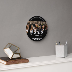 Cadre Horloge Murale Photo Cadeau de Diplôme Perso