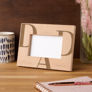 Cadre minimaliste pour papa gravé personnalisé