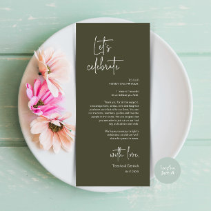 Cadre moderne Cadre Dîner Carte de remerciements