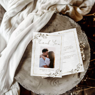 Cadre moderne classique Carte de remerciements pla