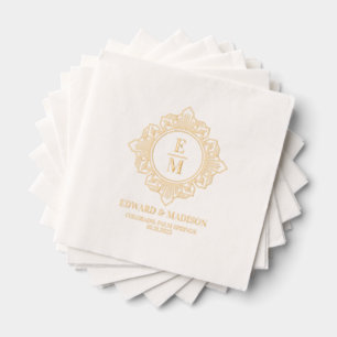 Cadre Monogramme Art Déco Mariage personnalisé