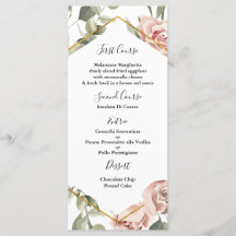 Cadre or avec rose quinceañera Menu Modèle