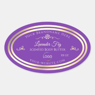 Cadre or Étiquette de produit Royal violet avec lo