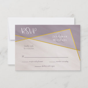 cadre or prune muet mariage rsvp
