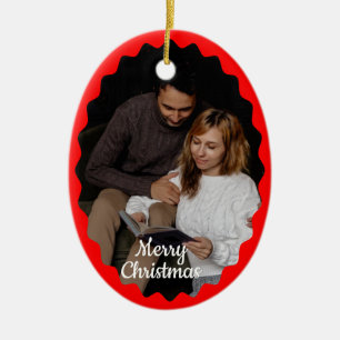 Cadre photo 2 mignon Ornement en céramique de Noël