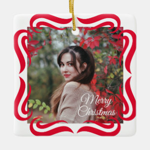 Cadre photo 2 Noël Ornement en céramique mignon