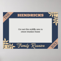 Cadre photo Blue and Pastel Family Reunion Poster