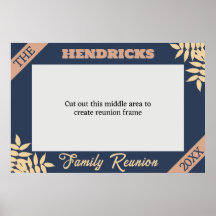 Cadre photo Blue and Pastel Family Reunion Poster