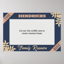 Cadre photo Blue and Pastel Family Reunion Poster