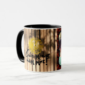 Cadre photo décoratif Coq Rooster Bambou tasse