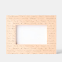 Cadre photo des mots de l'école