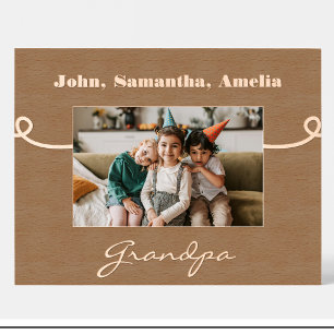 Cadre photo en bois personnalisé avec nom de grand