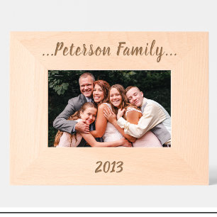 Cadre photo en bois personnalisé pour la famille p