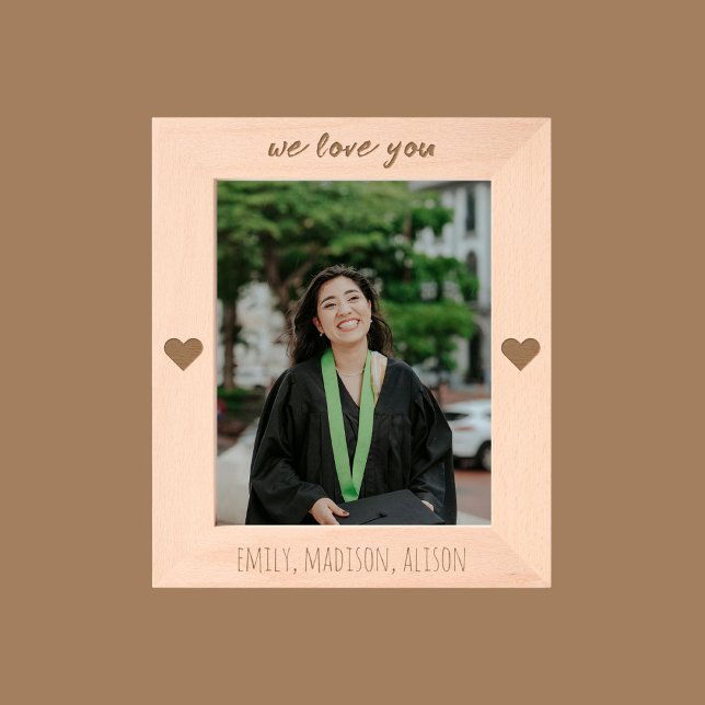 Cadre photo gravé personnalisé 'Nous vous aimons' (We Love You Personalized Engraved Picture Frame)