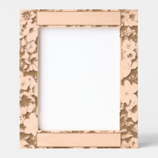 Cadre photo Laser Etched Flowers personnalisées