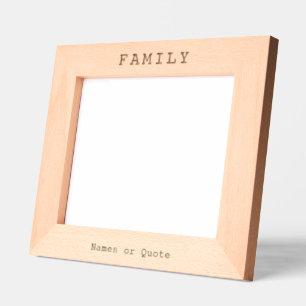 Cadre photo personnalisé avec texte gravé pour la