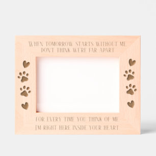 Cadre photo personnalisé en bois pour chien mémori