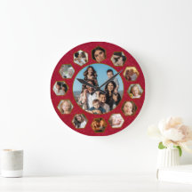 Cadre photo personnalisé Horloge | Cadeau de Noël