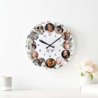 Cadre photo personnalisé Horloge | Cadeau de Noël