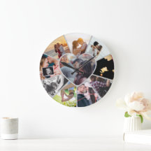 Cadre photo personnalisé Horloge | Cadeau de Noël