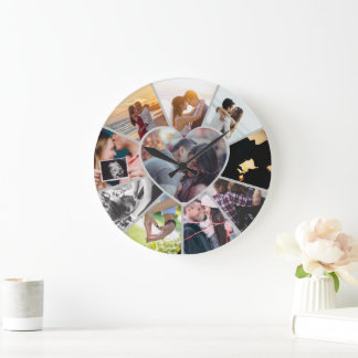 Cadre photo personnalisé Horloge | Cadeau de Noël