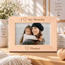 Cadre photo personnalisé « J'aime ma maman »