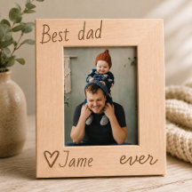 Cadre photo personnalisé Meilleur Papa du Monde