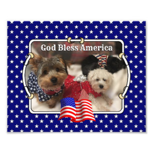 Cadre photo personnalisé USA American Flag Patriot