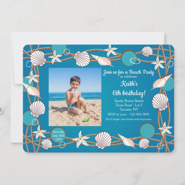 Cadre photo Sea Life Invitation (Devant)