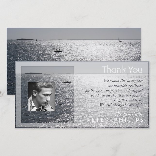 Cadre photo Seascape Sympathy Merci (Devant / Derrière)
