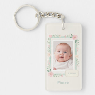 Cadre photo vide floral aquarelle pastel