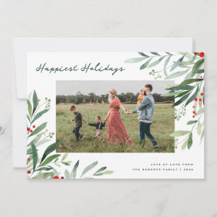 cadre verdoyant de vacances joyeux carte de noël