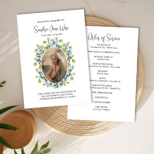 Cadre verdoyant Photo Funérailles Carte de command