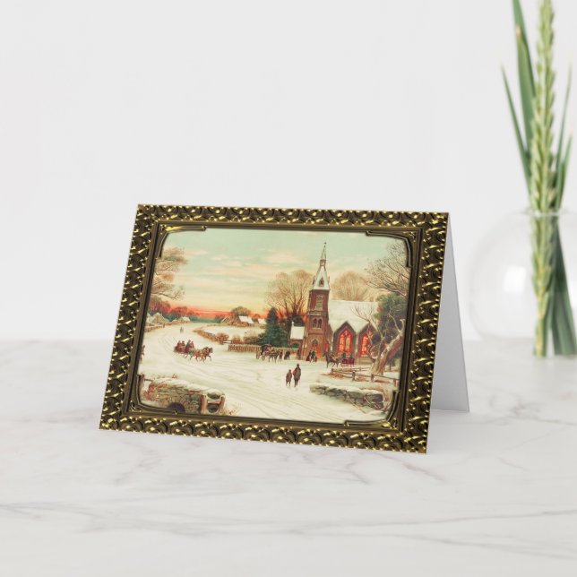 Cadres Country Christmas Services - Carte Vintage (Devant)