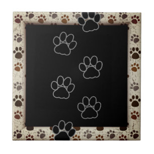 Cadres de pattes de chien noir Tan noir   Carreaux