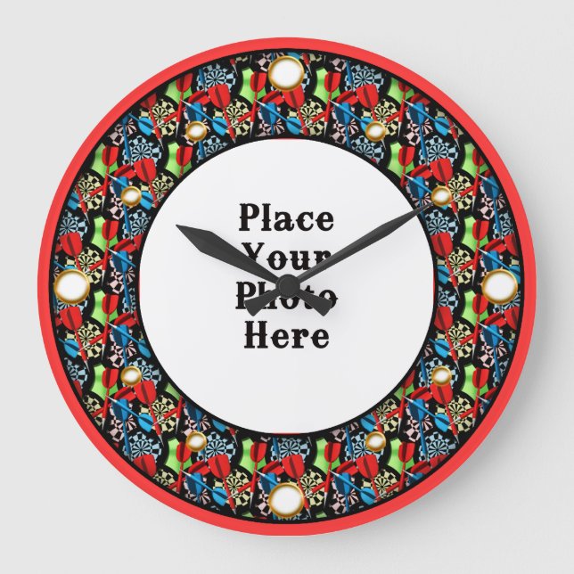 Cadres fléchés Votre horloge murale photo (Recto)