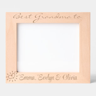 Cadres Gravés 10 x 8", Pour grand-mère de Triplets, 3 petits-enf
