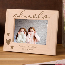 Cadres Gravés Abuela We Love You Etched Frame with Names