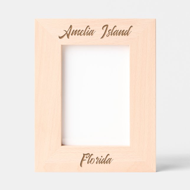 Cadres Gravés Amelia Island Florida Laser Engraved Frame (Recto)