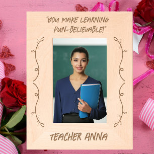 Cadres Gravés Appréciation simple et moderne de l'enseignant Val