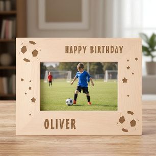 Cadres Gravés Ballon de Football Joyeux Anniversaire