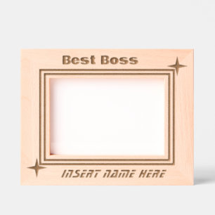 Cadres Gravés Boss d'étoile minimaliste personnalisé