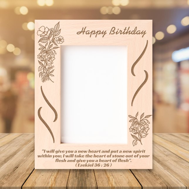 Cadres Gravés Bouquet botanique floral Anniversaire Sainte Bible (Créateur téléchargé)
