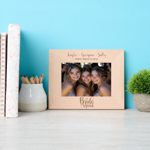 Cadres Gravés Bride Squad Mariage Bridesmaitres