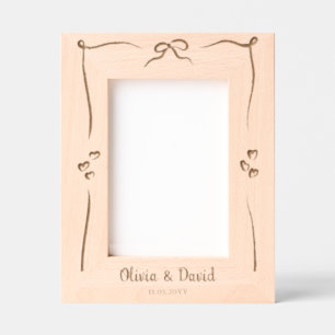 Cadres Gravés Cadeau de mariage personnalisé Ruban souvenir