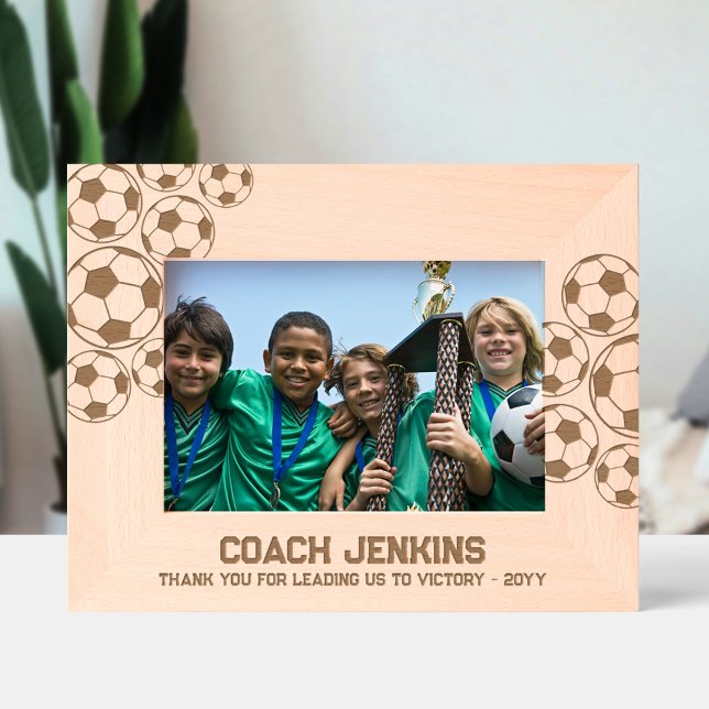Cadres Gravés Célébrer Soccer Coach Varsity Police Texte personn (Créateur téléchargé)