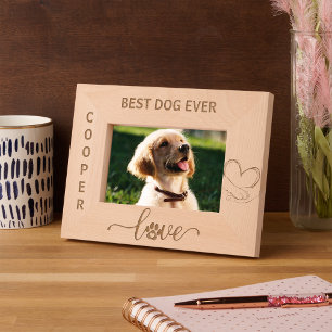 Cadres Gravés Chien Love Coeur Paw Pet Propriétaire de animal de