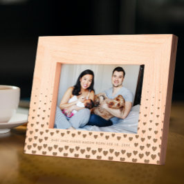 Cadres Gravés Coeurs en cascade Nouveau bébé Valentine