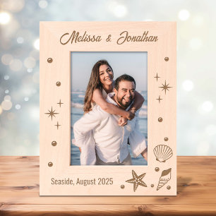 Cadres Gravés Coquillages et perles de poisson étoilé 5x7